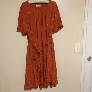 🔴Ces Femme Orange Floral Printed Mini Dress